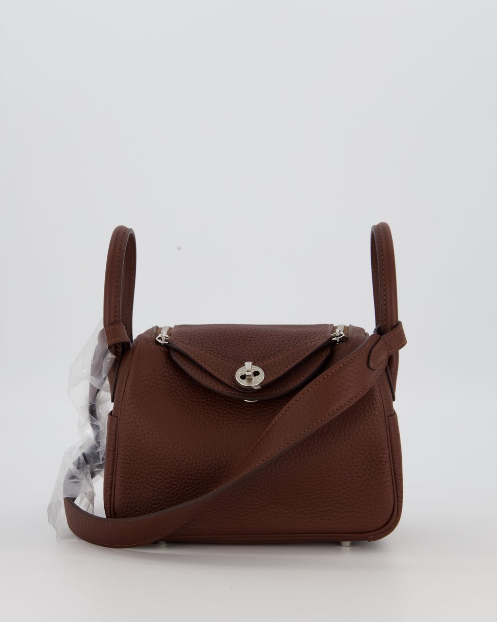 Hermès Mini Lindy Bag in Terre Togo Leather with Palladium Hardware