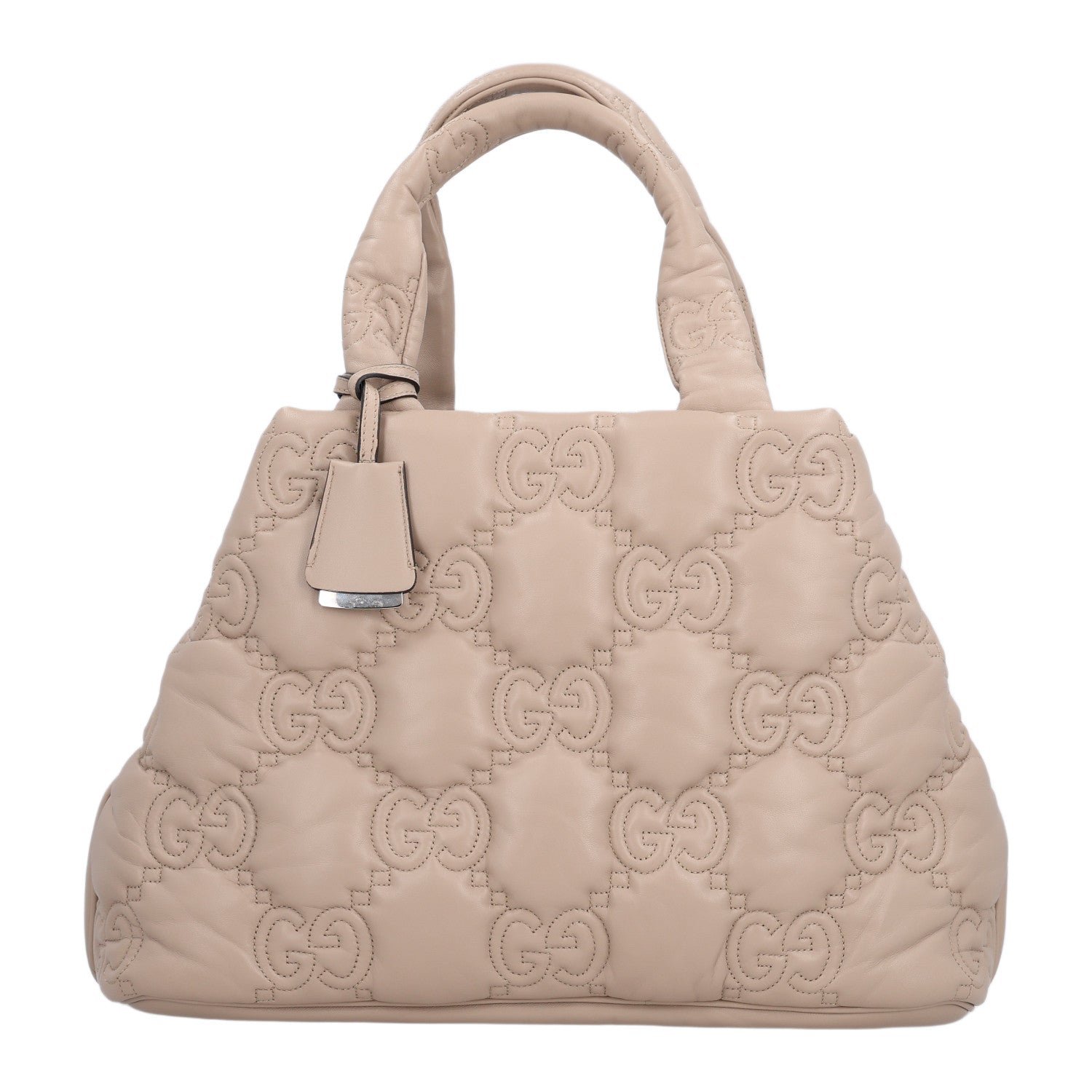 Gucci Calfskin GG Matelasse Large Tote  Beige