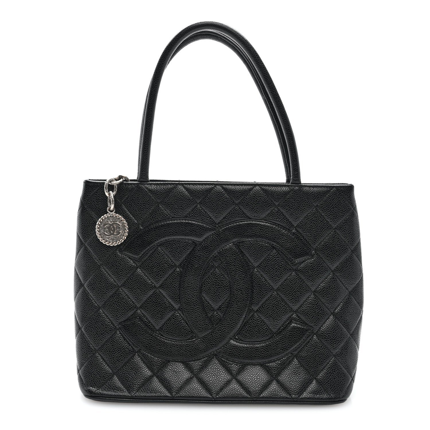 Chanel Caviar Quilted Medallion Tote Black