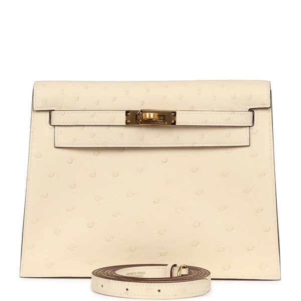 Hermes Kelly Danse Nata Ostrich Gold Hardware