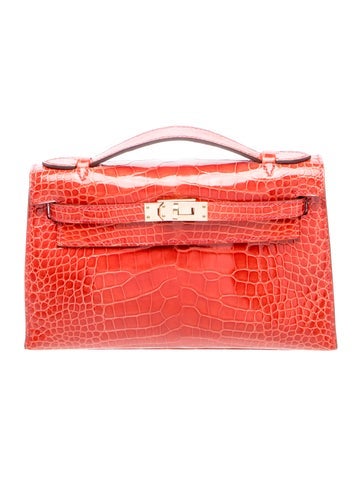Shiny Alligator Kelly Pochette