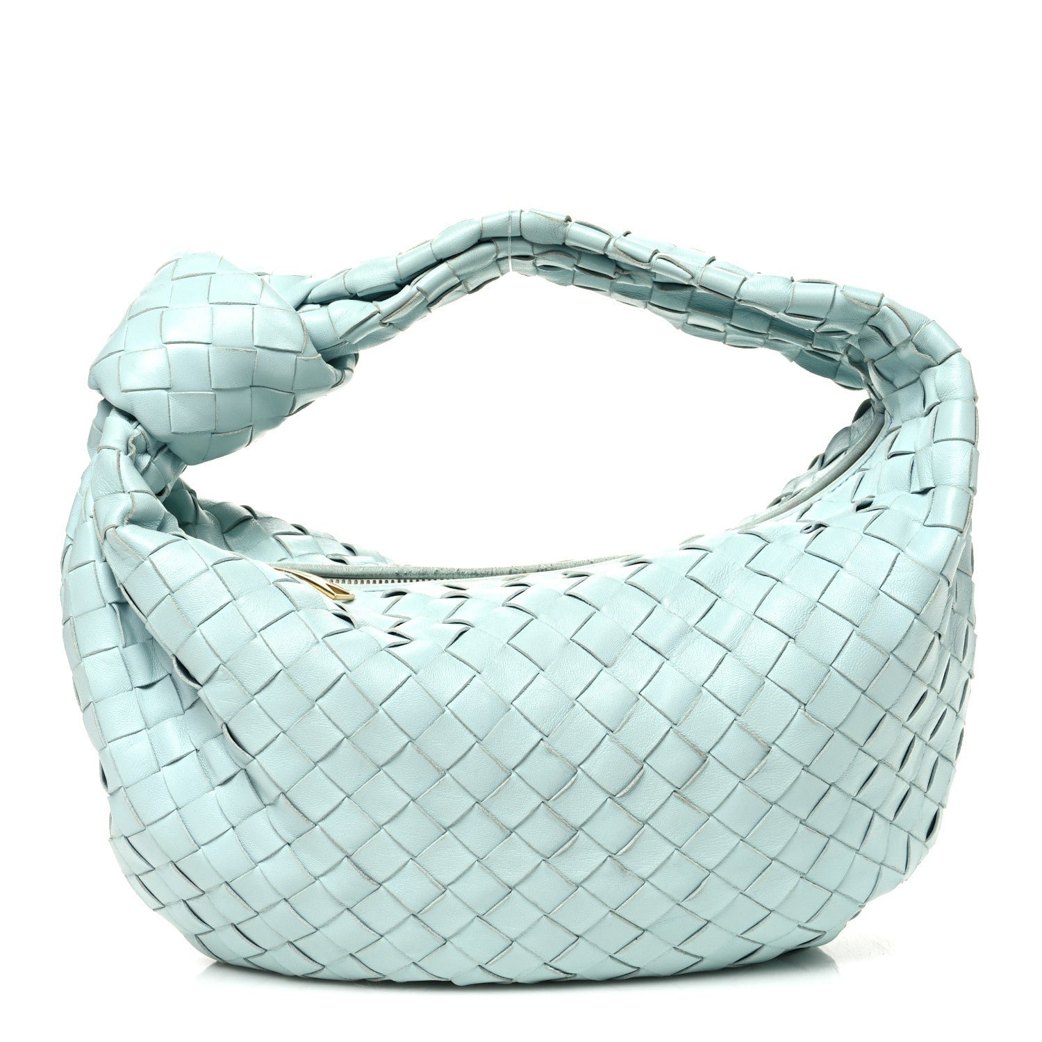 Bottega Veneta Nappa Intrecciato Teen Jodie Hobo Teal Washed
