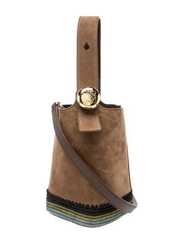 Leather Pebble Bucket Bag