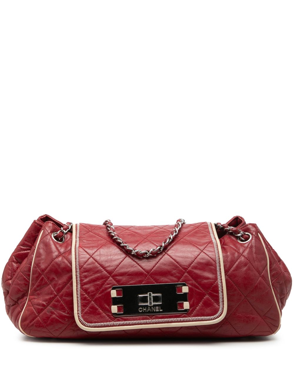 2008-2009 Quilted Aged Calfskin Reissue 2.55 East West Accordion Flap shoulder bag