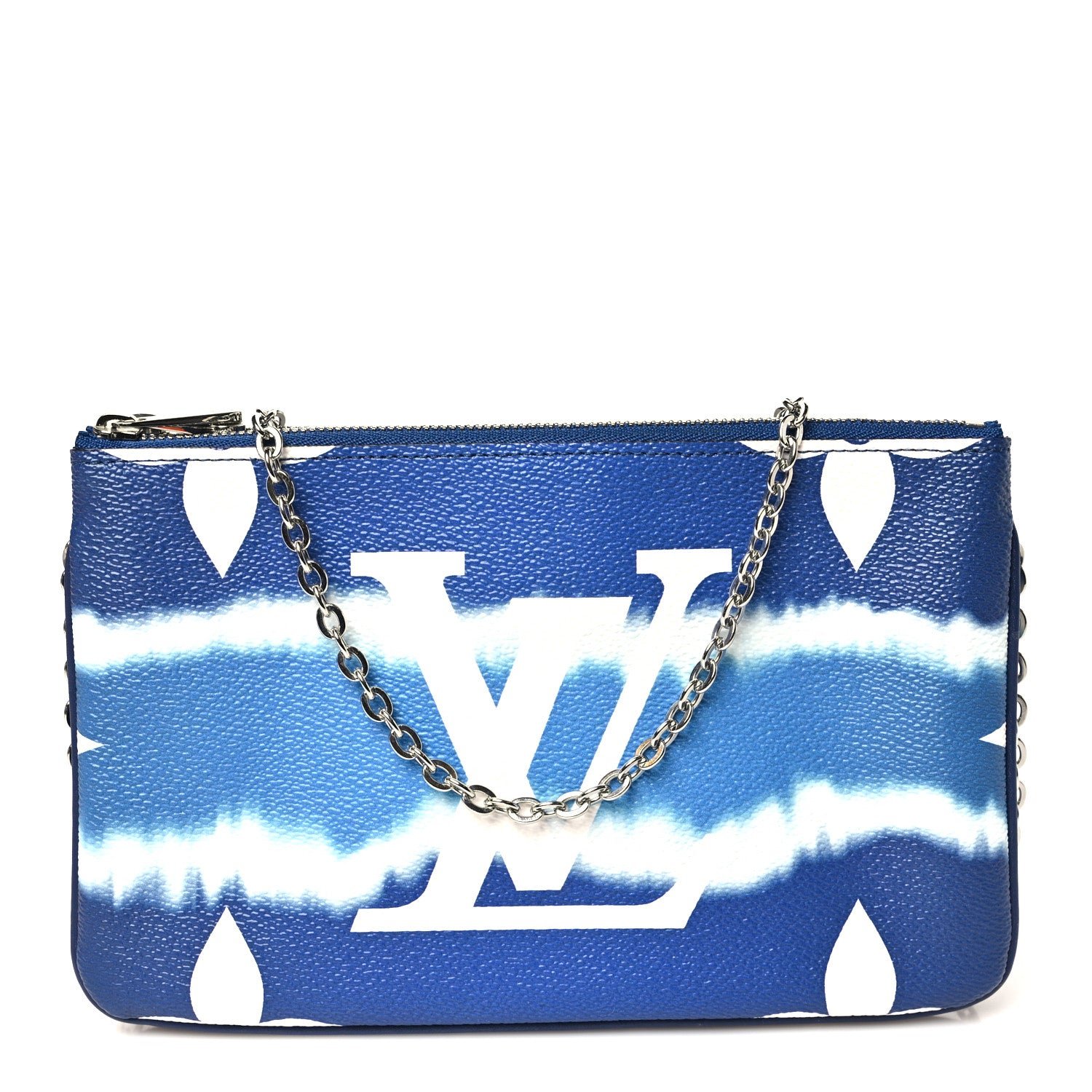 Louis Vuitton Monogram Giant Escale Double Zip Pochette Blue
