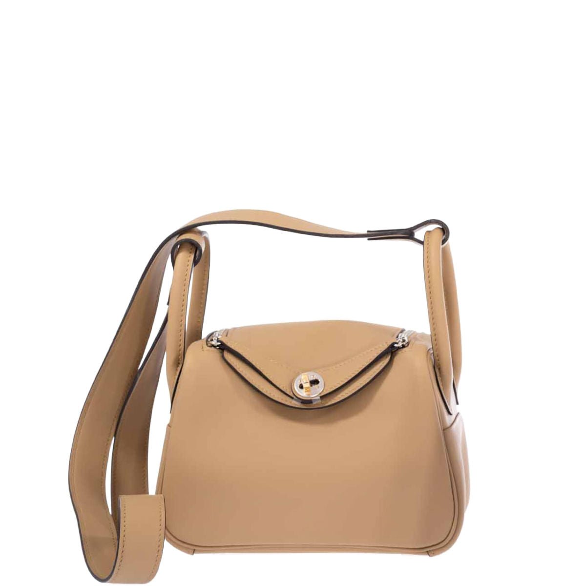 Hermes Hermès Lindy Mini II Poussier Swift Electrum Hardware