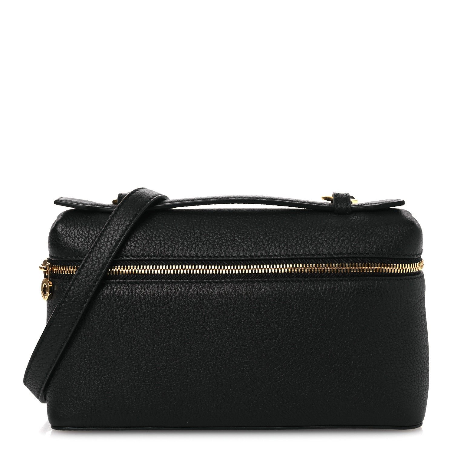 Loro Piana Grained Calfskin L19 Extra Pocket Pouch Black