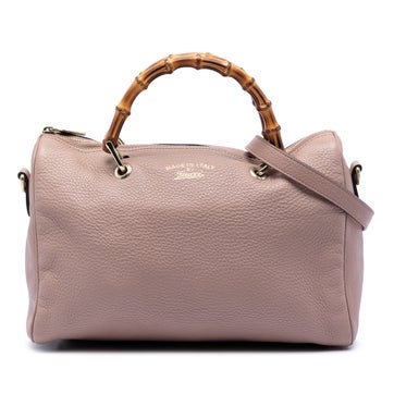Calf Leather Medium Calfskin Bamboo Shopper Boston Bag