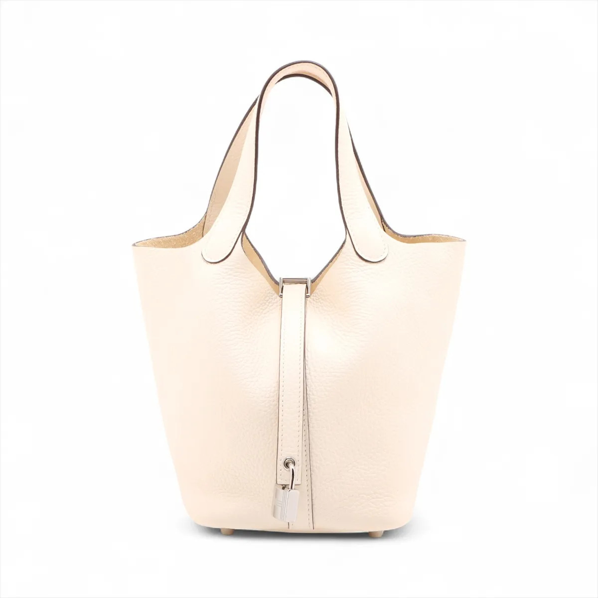 Hermès Picotin Lock 18 PM Taurillon Clemence Nata Silver Metal Fittings