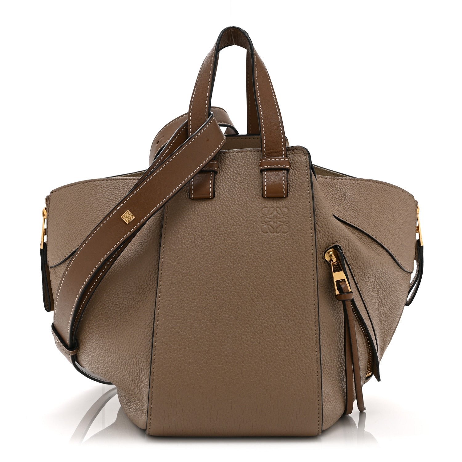 Loewe Calfskin Small Hammock Shoulder Bag Sand Mink