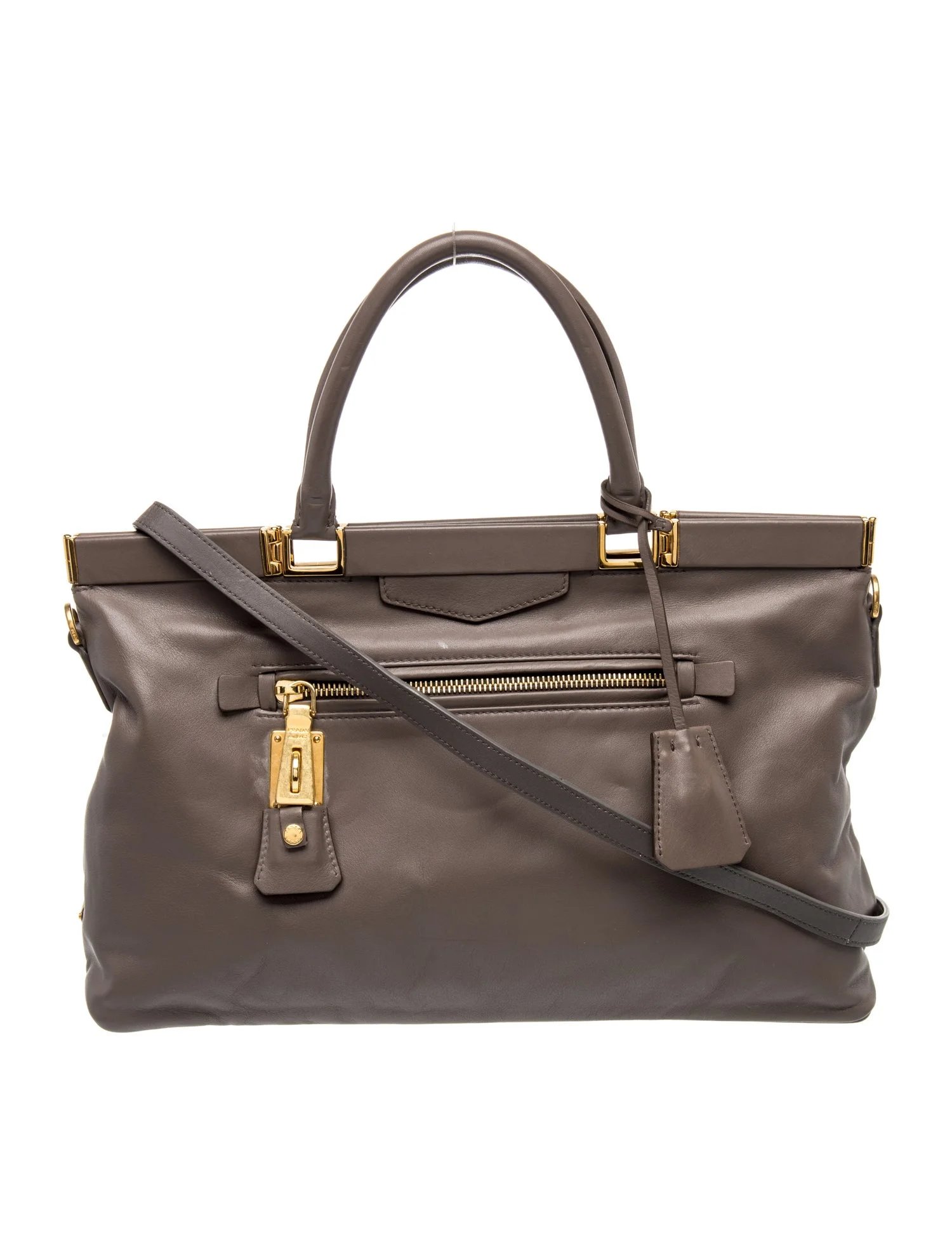 Saffiano Leather Top Handle Bag