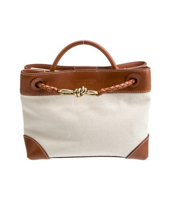 Bottega Veneta Veneta Canvas Top Handle Bag Small