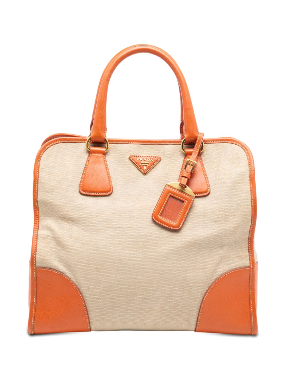2010-2025 Saffiano Trimmed Canvas Canapa satchel