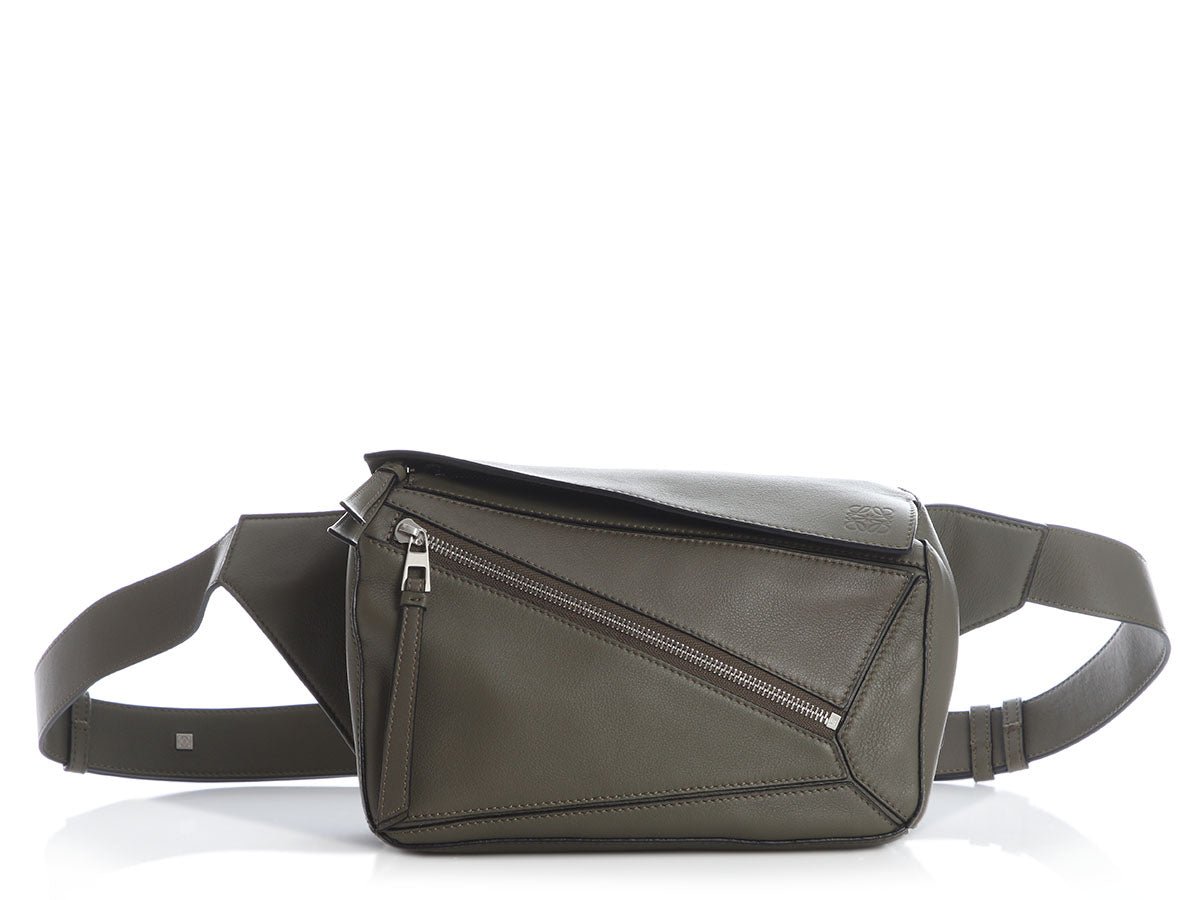 Loewe Khaki Small Puzzle Bumbag