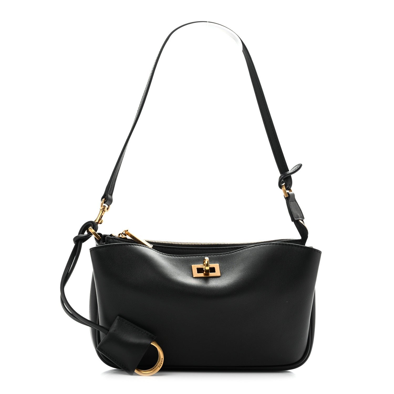 Balenciaga Natural Smooth Calfskin Rodeo Sling Pochette Black