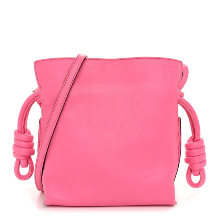 Loewe Nappa Mini Flamenco Knot Crossbody Bag Pink