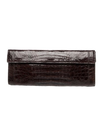 Nancy Gonzalez Embossed Leather Clutch