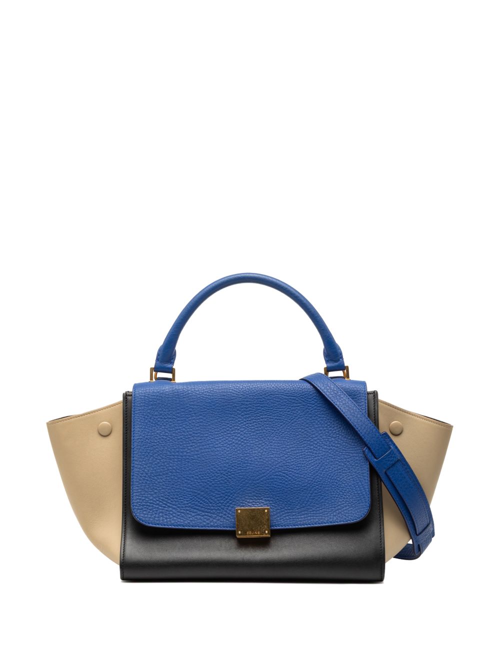 Celine 2015 Medium Tricolor Leather Trapeze satchel