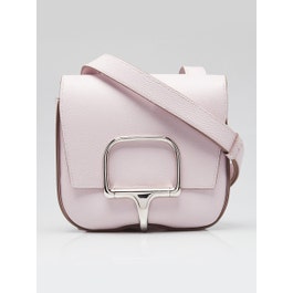 Hermes Mauve Pale Epsom Leather Palladium Plated Mini Della Cavalleria Bag