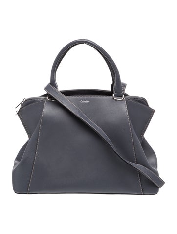 Cartier Leather Top Handle Bag