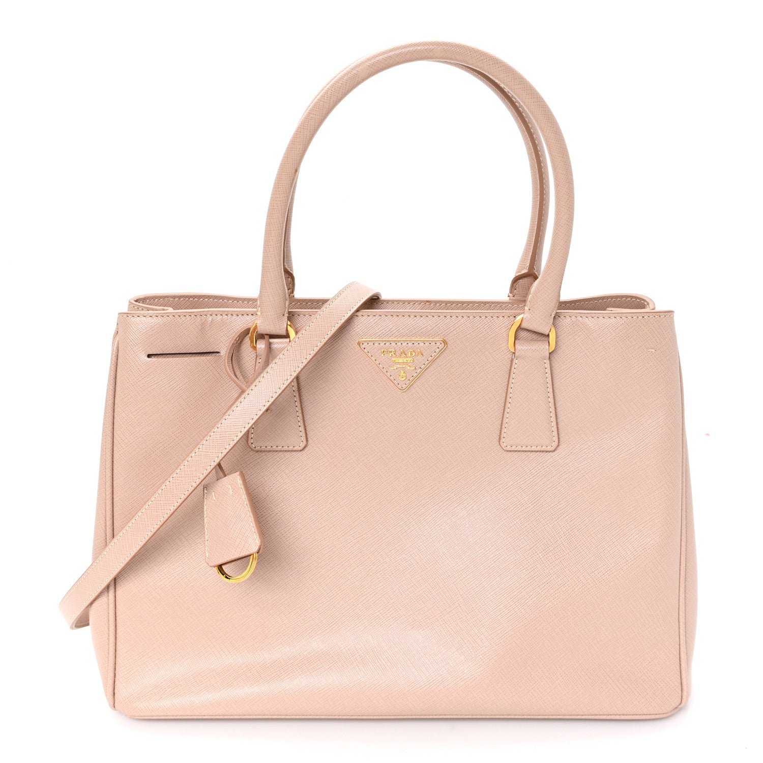 Prada Saffiano Lux Medium Tote Cammeo