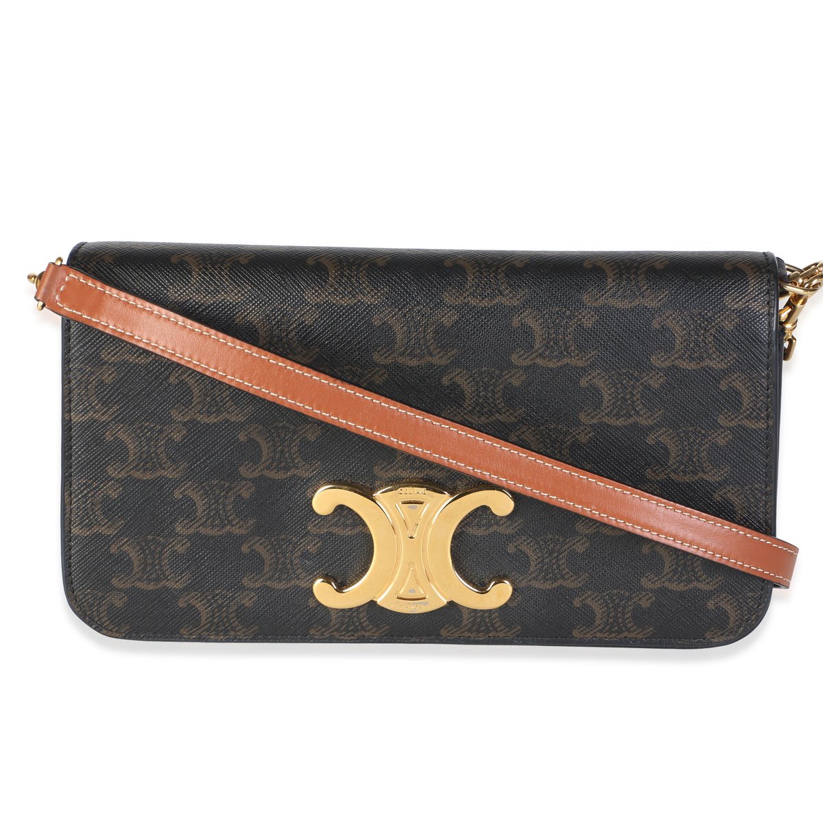 Brown Triomphe Canvas Multipochette Shoulder Bag