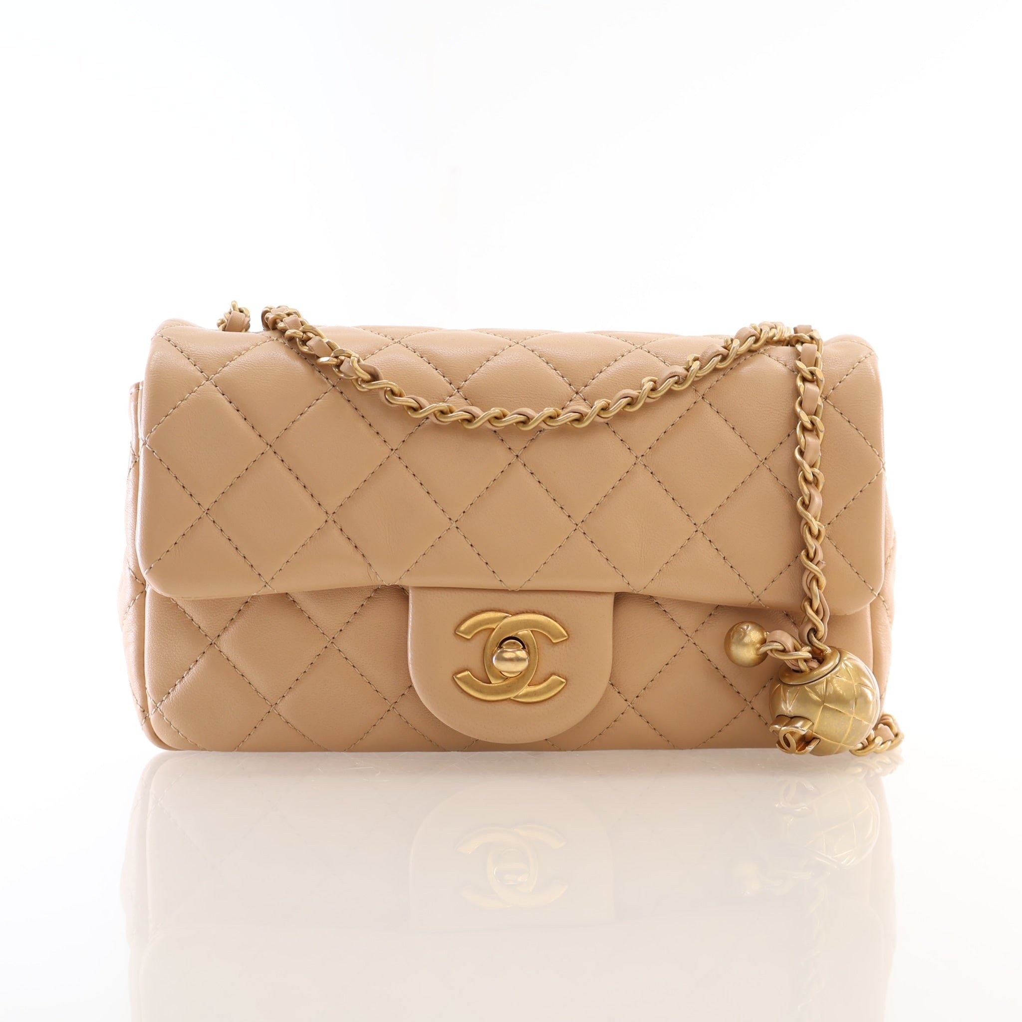 Chanel Mini Lambskin Pearl Crush Flap Bag