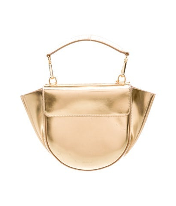 WANDLER Patent Leather Top Handle Bag