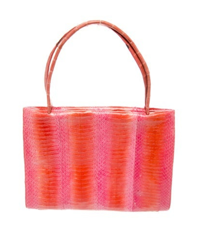 Nancy Gonzalez Gonzalez Embossed Leather Top Handle Bag