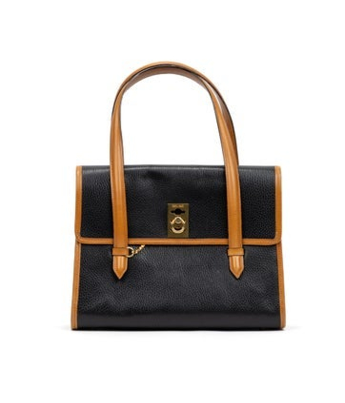 Celine Vintage Leather Chain Lock Tote