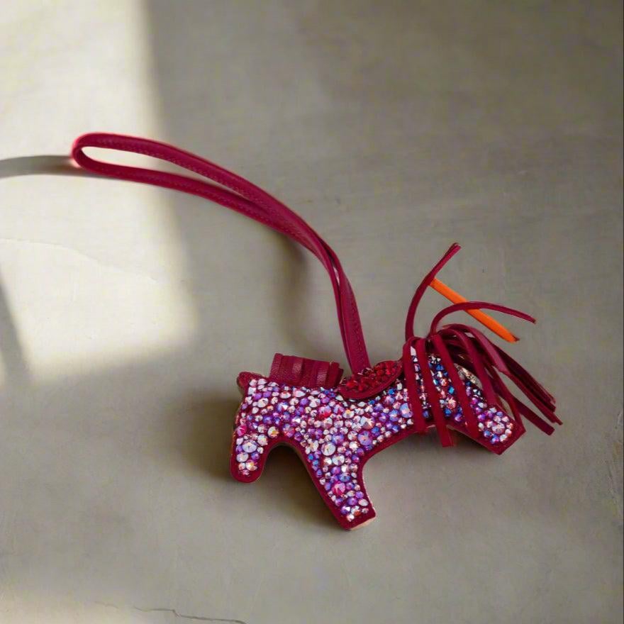 Hermes Hermès Rodeo Rubis Bag Charm Custom Swarovski PM
