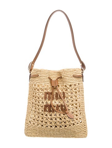 Raffia Bucket Bag