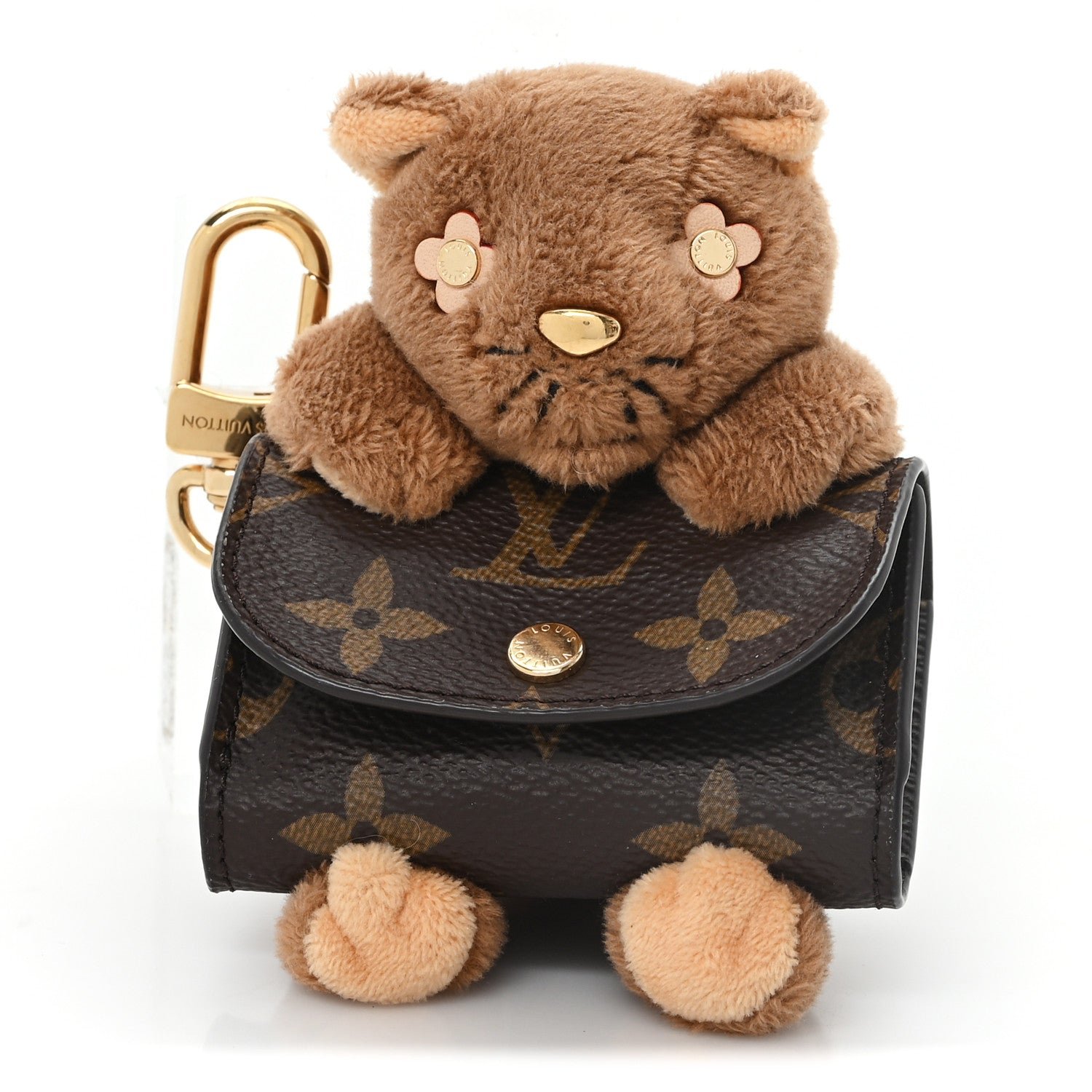 Louis Vuitton Monogram Cute Cat Pouch Earphones Case