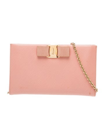 Salvatore Ferragamo Saffiano Leather Clutch