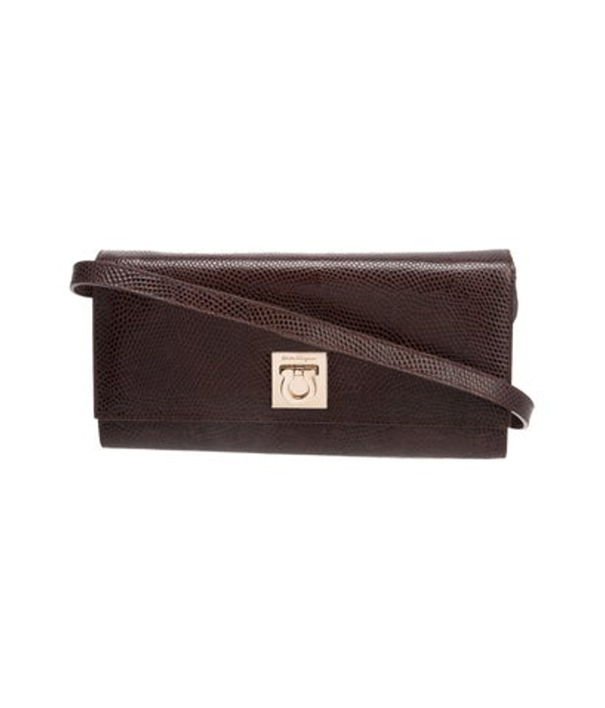 Salvatore Ferragamo Ferragamo Embossed Leather Shoulder Bag