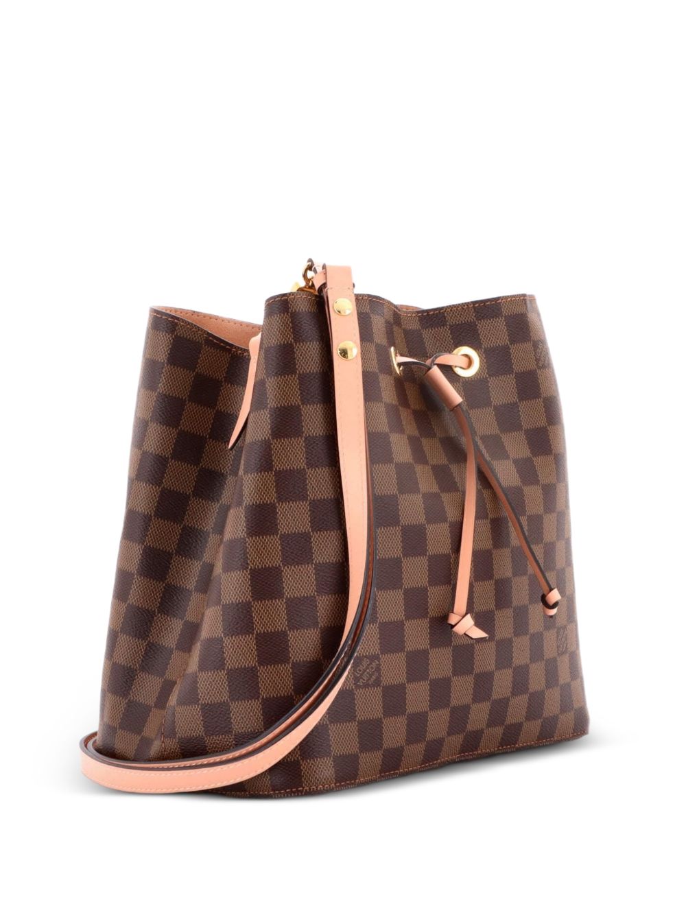 NeoNoe Handbag Damier with Leather MM bucket bag