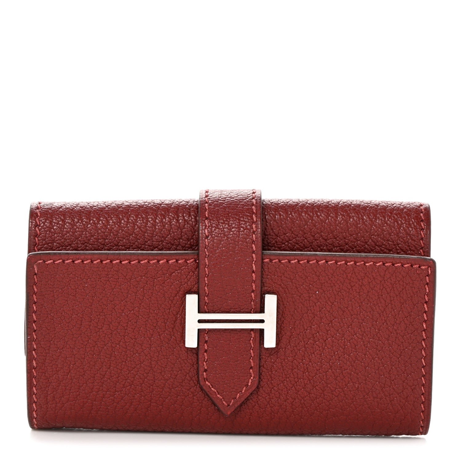 Hermes Chevre Mysore Bearn Multicles 6 Key Holder Rouge H