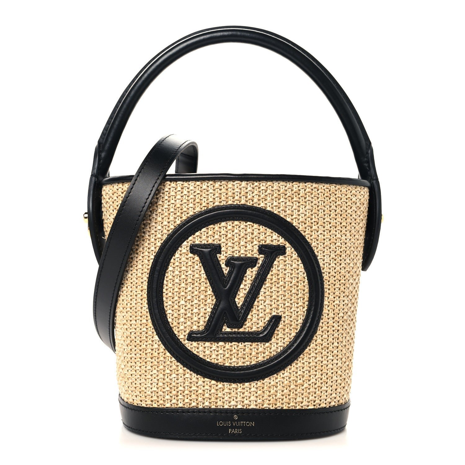Louis Vuitton Raffia Petit Bucket Black