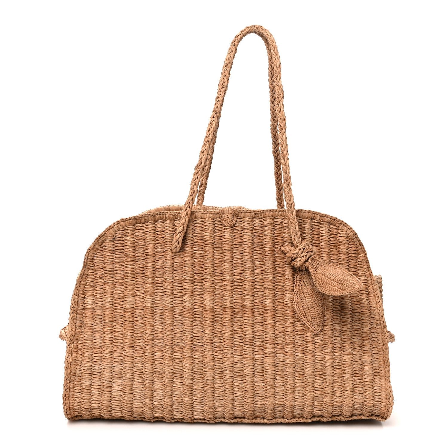 Jacquemus Raffia Le Turismo Bowling Bag Beige