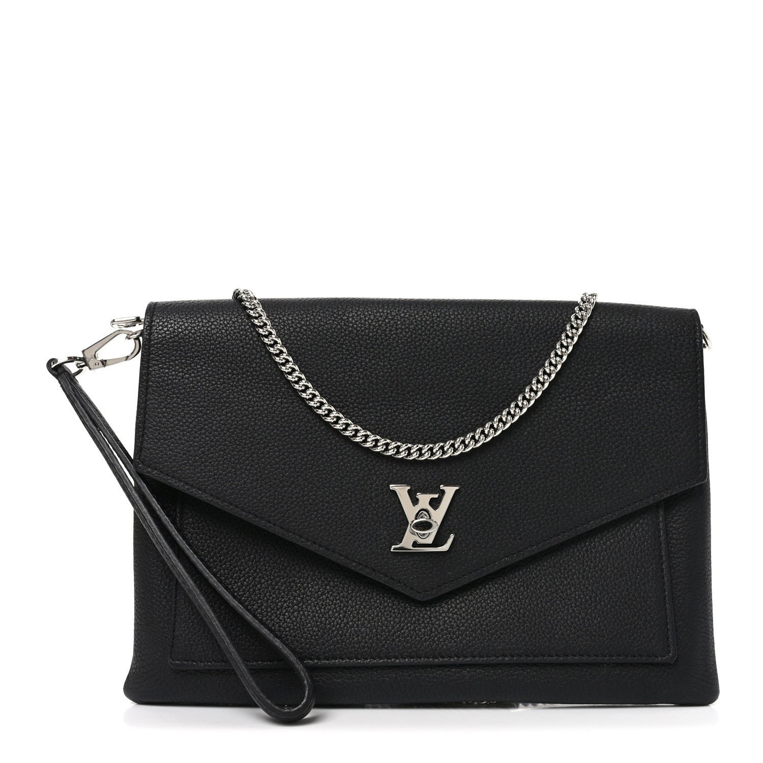 Louis Vuitton Soft Calfskin My Lockme Chain Pochette Black