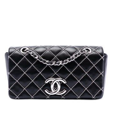 Lambskin Mini CC Quilted Lambskin Beaded Full Flap