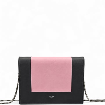 Calfskin Frame Evening Clutch On Chain