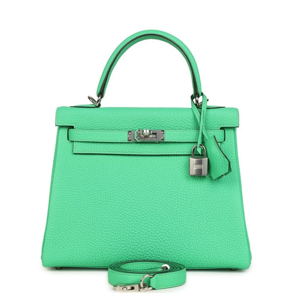Hermes Hermes Kelly Retourne 25 Vert Comics Togo Palladium Hardware