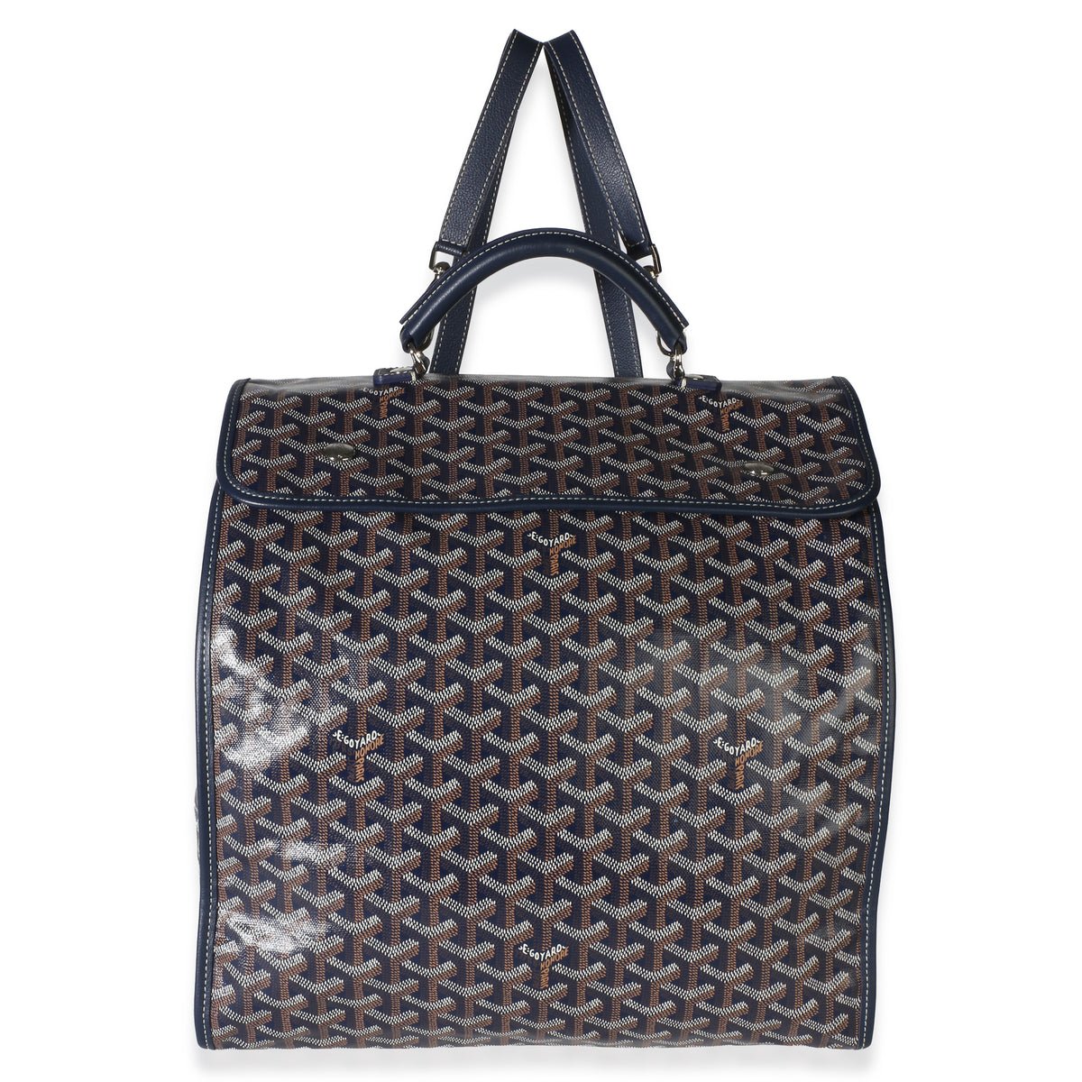 Navy Goyardine Canvas Saint Léger Backpack