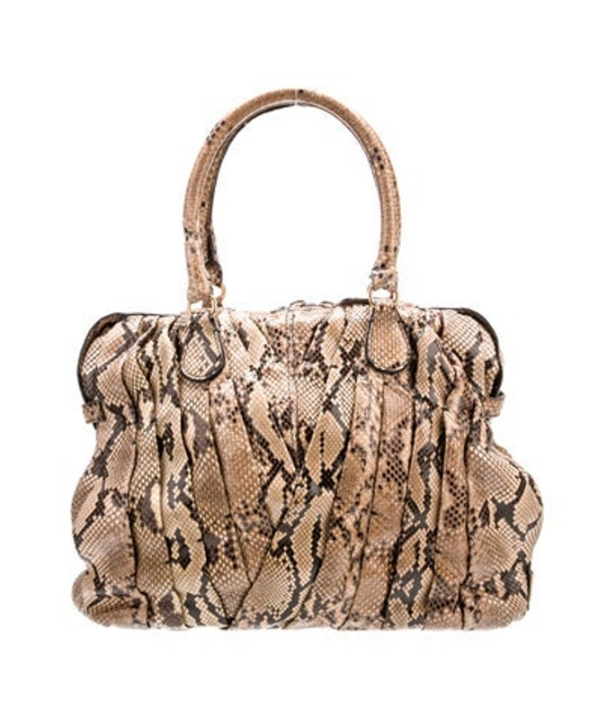 Valentino Snakeskin Top Handle Bag
