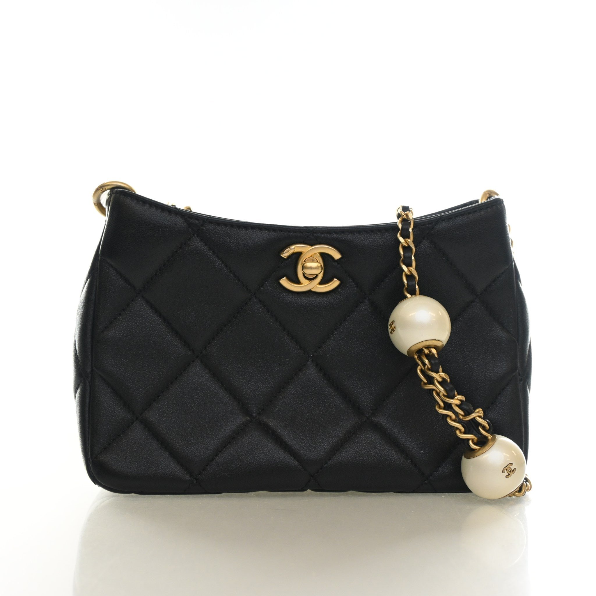 Chanel Lambskin Pearl Crush Hobo