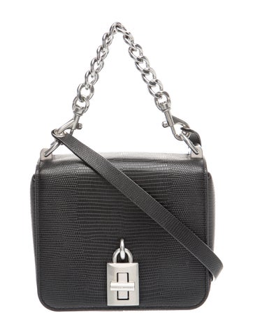Embossed Leather Top Handle Bag