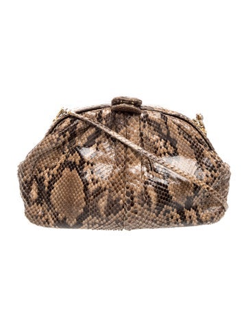 Judith Leiber Snakeskin Minaudière
