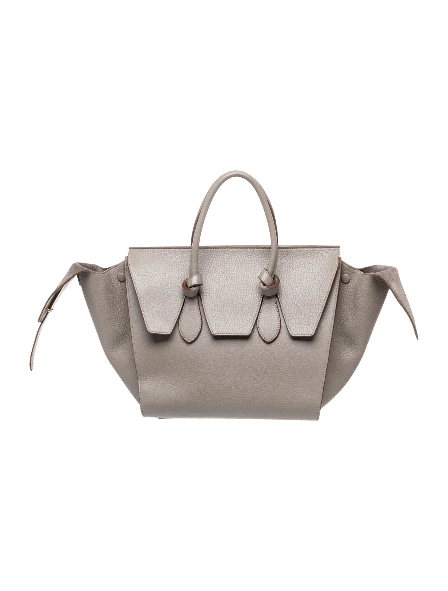 Leather Tie Knot Tote Bag Large