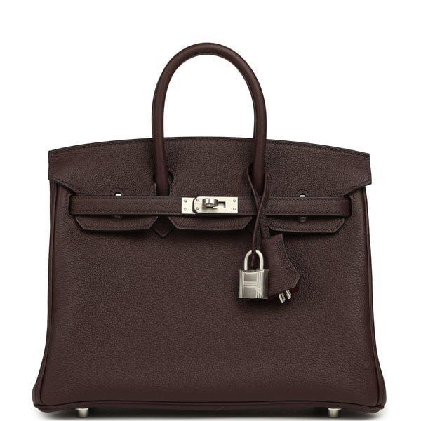 Hermes Special Order (HSS) Birkin 25 Rouge Sellier Verso Togo Brushed Palladium Hardware